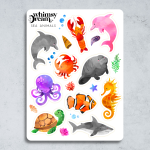 Sea Life Sticker Sheet