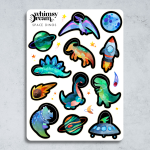 Space Dinos Sticker Sheet