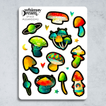 Space Mushroom Sticker Sheets