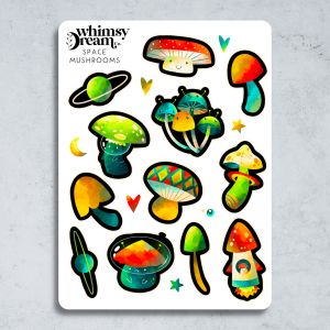 whimsy dream space mushrooms