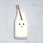 Milk Bottle Sticker