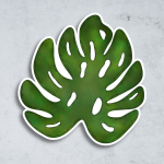 Monstera Deliciosa Leaf Sticker