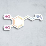 Dopamine Molecule Sticker