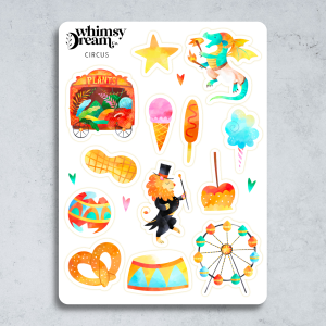 whimsy dream circus sticker