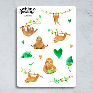whimsy dream sloth sticker