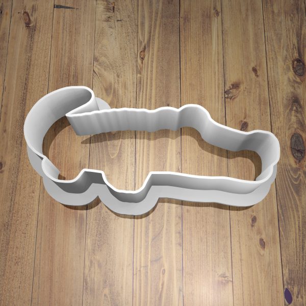 3D Printed PLA Cookie Cutter - Crocodile [4 inch]