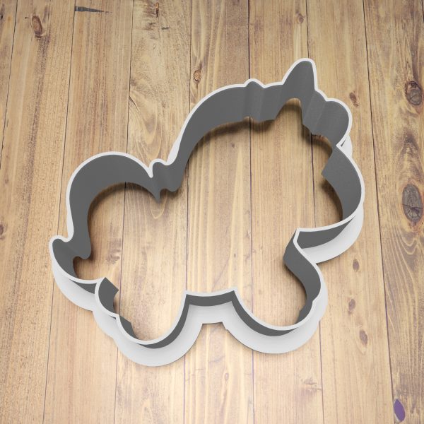 3D Printed PLA Cookie Cutter - Unicorn [3.5 inch]